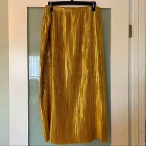 Anthropologie Maeve Gold Midi Skirt